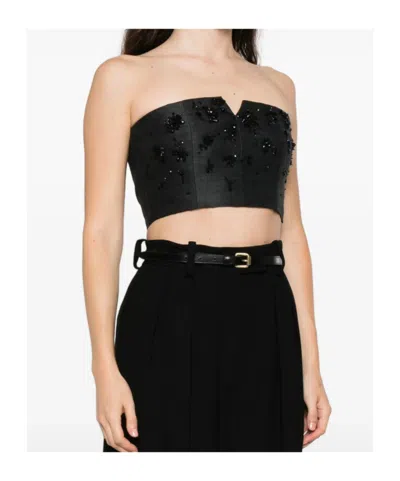 Alberta Ferretti Peserico Ebony Brown Virgin Wool Two-fabrics Dress In Black