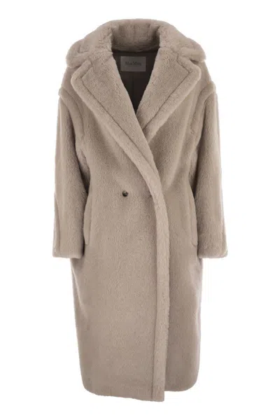 Max Mara Teddy Bear Icon Coat In Sand-coloured Alpaca And Wool In Brown