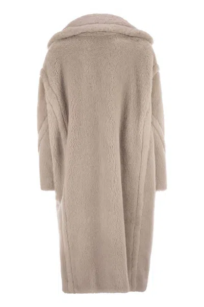 Max Mara Teddy Bear Icon Coat In Sand-coloured Alpaca And Wool In Brown