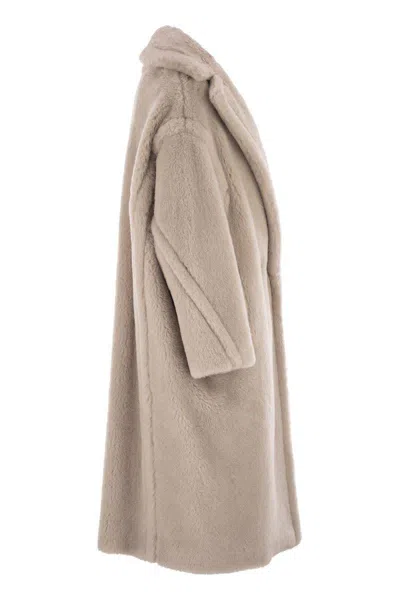 Max Mara Teddy Bear Icon Coat In Sand-coloured Alpaca And Wool In Brown