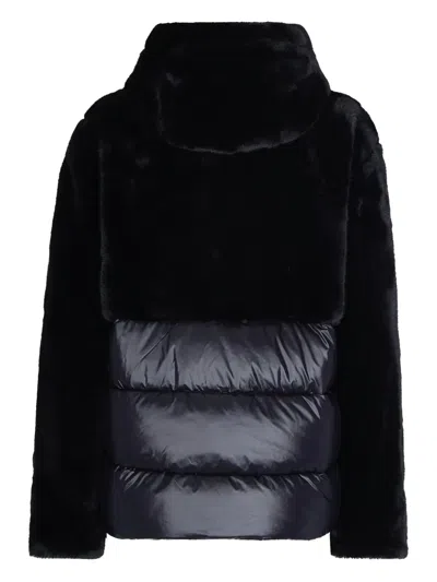 Blauer Faux-fur Panelled Jacket In Black