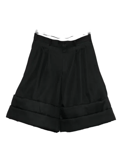 Comme Des Garçons Homme Deux Pleated Shorts In Black