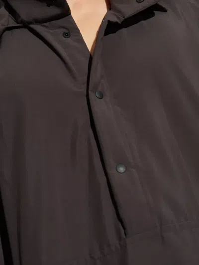 Issey Miyake Hooded Jacket In Brown