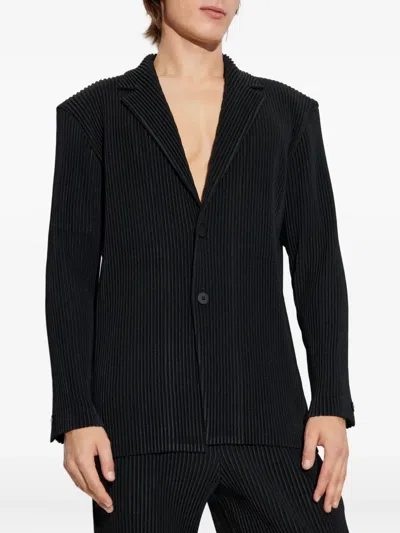 Issey Miyake Plissé Blazer In Black