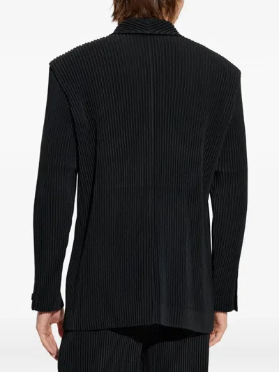 Issey Miyake Plissé Blazer In Black