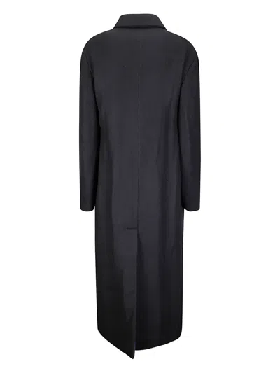 Yohji Yamamoto Double-breasted Coat In Black