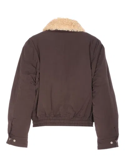 Dunst Brown Padded Jacket With Frontal Zip Closure In Brown