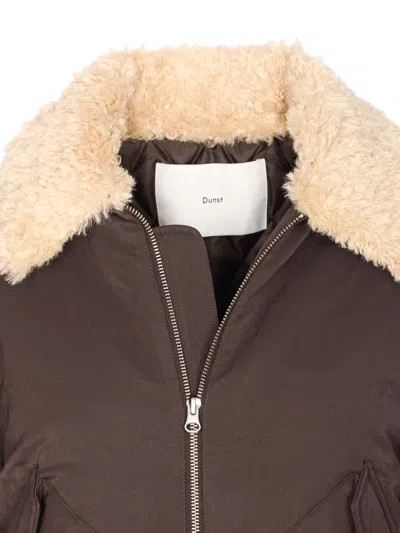 Dunst Brown Padded Jacket With Frontal Zip Closure In Brown