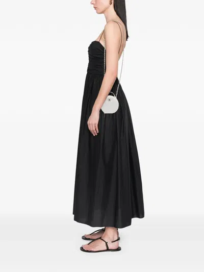 Pre-owned Chanel 2021 Quilted Caviar Handle With Care Round Vanity Case With Chain Satchel In White