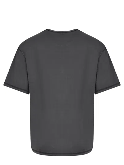 Diesel Cotton T-shirt With Oval D Print In Gray