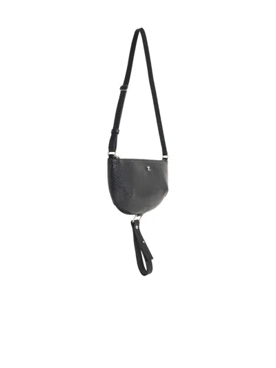 Courrèges Courreges Women Holy Eclipse Leather Shoulder Bag In Black