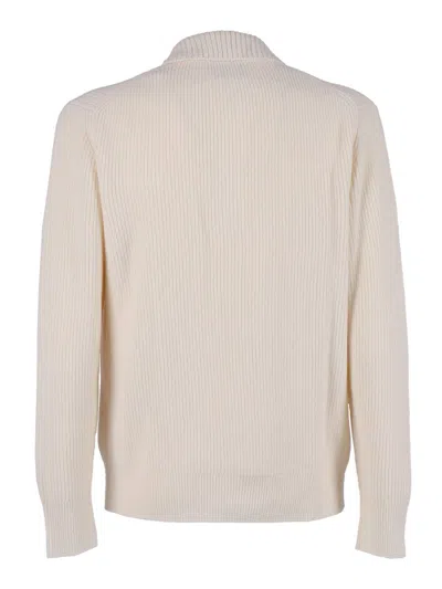 Ballantyne V-neck Polo Pullover In Neutral
