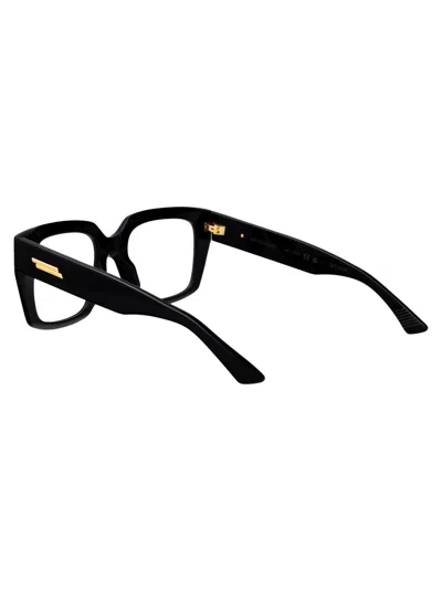 Bottega Veneta Black-black-transparent Recycled Acetate Glasses In Black