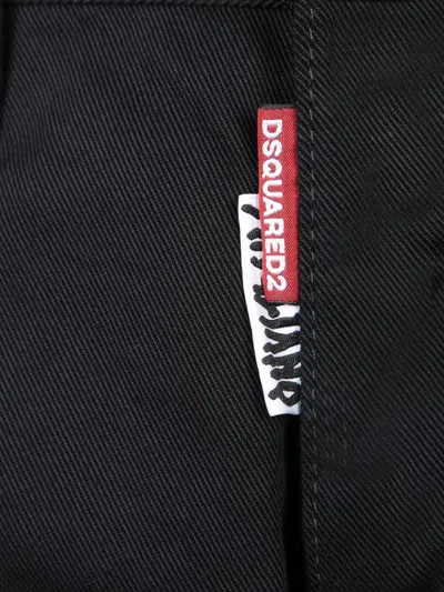 Dsquared2 Dsquared Black Denim Dsquared X Magliano Protesta 642 Jeans In Black