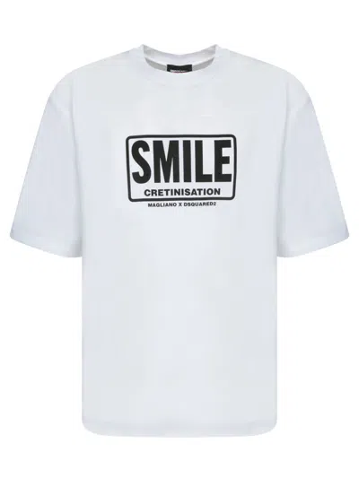 Dsquared2 Dsquared White Cotton Dsquared X Magliano T-shirt In White