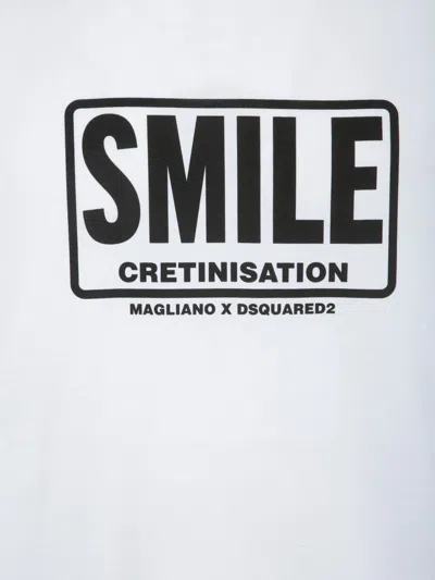 Dsquared2 Dsquared White Cotton Dsquared X Magliano T-shirt In White