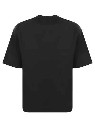 Dsquared2 Loose Fit Sl Logo Lucido Girocollo Sweatshirt In Black