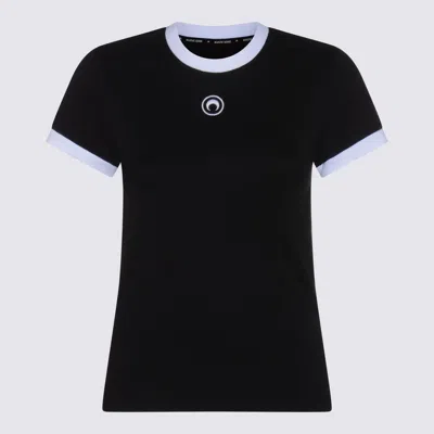 Marine Serre T-shirt E Polo Nero In Black