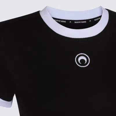 Marine Serre T-shirt E Polo Nero In Black