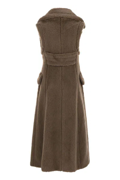 Max Mara Sleeveless Jacket In Alpaca Jackets And Coats Brown In Brown
