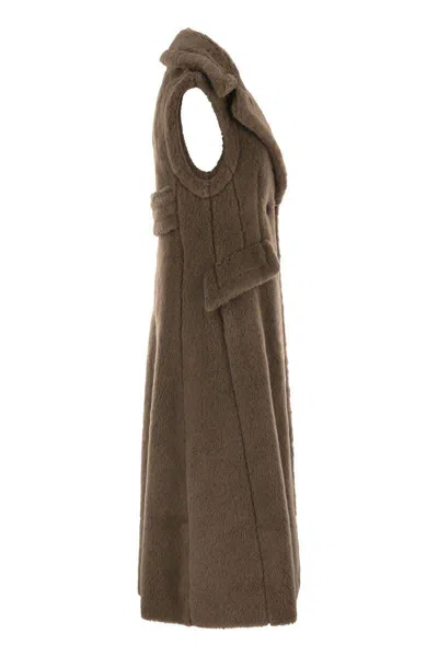 Max Mara Sleeveless Jacket In Alpaca Jackets And Coats Brown In Brown
