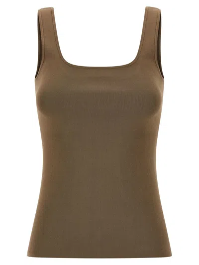 Entire Studios Viscose Top Tops Beige In Brown