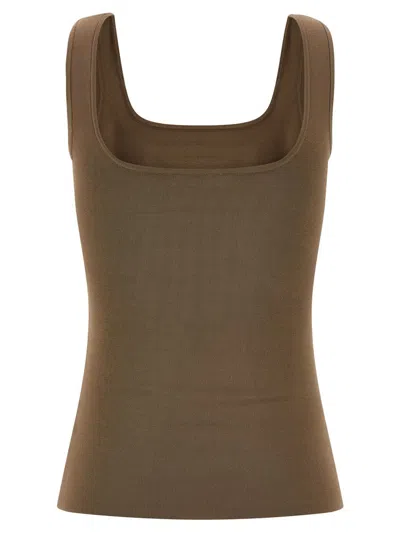 Entire Studios Viscose Top Tops Beige In Brown
