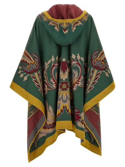 Etro Cape With Pasly Motif Scarves And Foulards Multicolor In Green