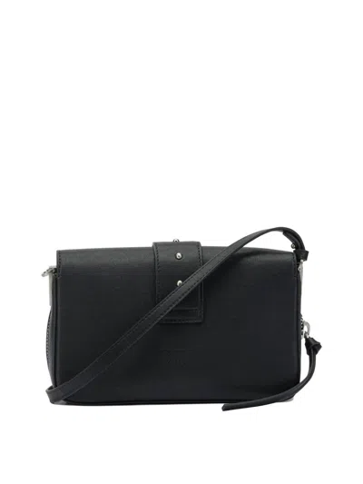 Pinko Love One Classic Leather Shoulder Bag In Black