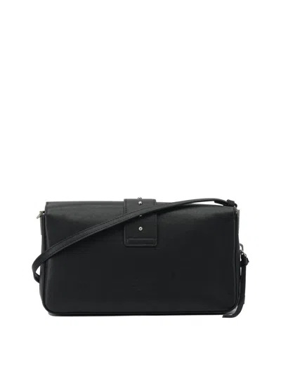 Pinko Love One Classic Leather Shoulder Bag In Black