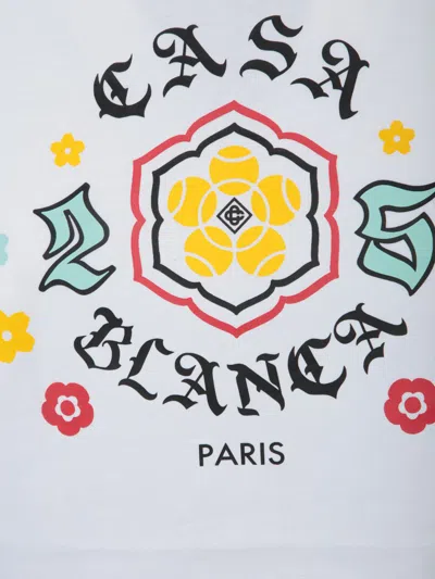 Casablanca White Cotton T-shirt With Print In White
