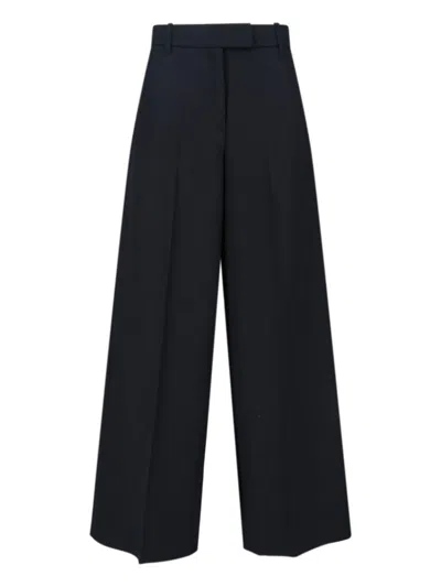 Calvin Klein Tailored Black Trousers With Structured Waistband In Black