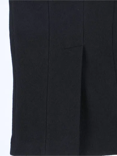 Dolce & Gabbana Virgin Wool Midi Skirt In Black