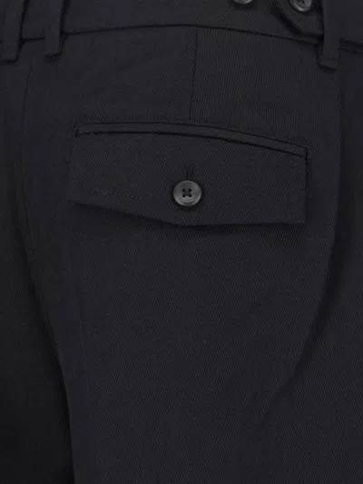 Calvin Klein Tailored Black Trousers With Structured Waistband In Black