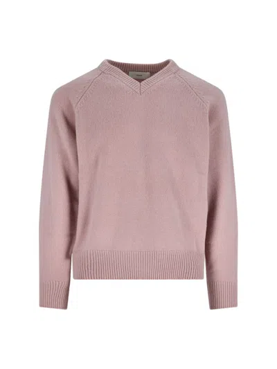Dunst V-neck Wool Sweater In Pink