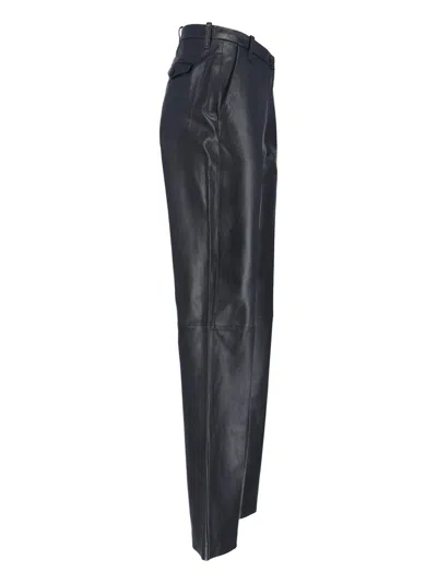Novelle Tailored Black Trousers With Structured Waistband In Black