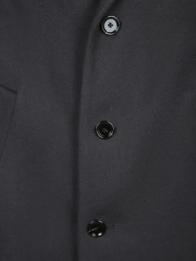 Lardini Three-button Notched Lapel Coat In Black