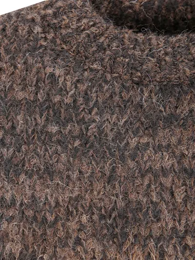 Thibault Van Der Straete Mix Color Sleeveless Sweater In Brown