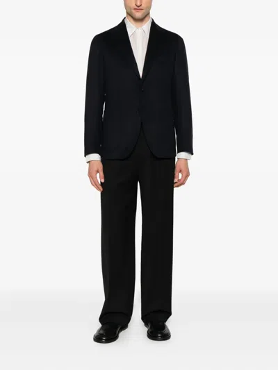 Tagliatore Single-breasted Blazer In Blue