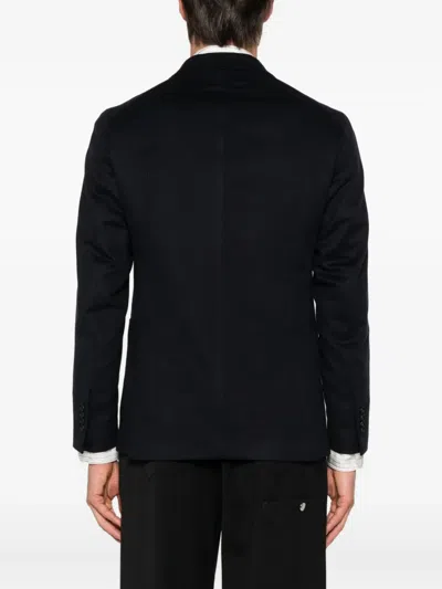 Tagliatore Single-breasted Blazer In Blue