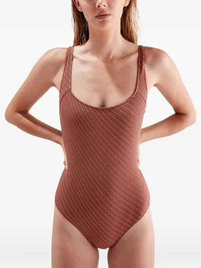 THE DAISY 纹理连体泳衣