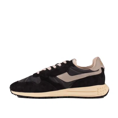 Autry Reelwind Running Sneakers In Suede And Nylon In Black