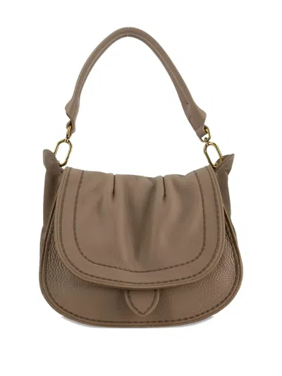 Visonà Sella Leather Shoulder Bag In Green