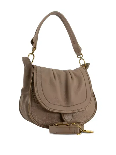 Visonà Sella Leather Shoulder Bag In Green