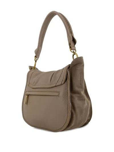 Visonà Sella Leather Shoulder Bag In Green