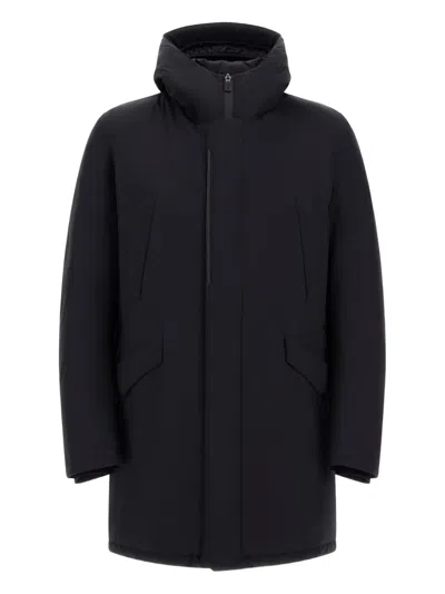 Herno Hooded Parka Down Jacket Clothing In Black