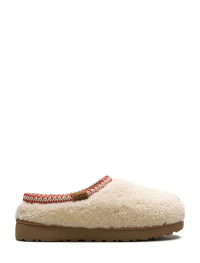 Ugg Tasman Maxi Curly 1158356-nat Slippers Womens Beige Sheepskin Slip On Gug183 In Nude
