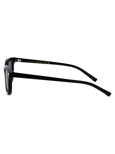 Gucci Black-black-grey Recycled Acetate Sunglasses In Black