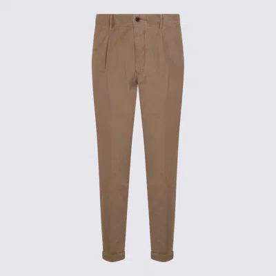 Incotex Tapered-fit Trousers In Stretch Cotton In Brown