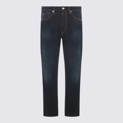 Nine In The Morning Contrast-stitch Jeans In Blue